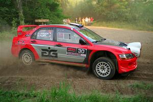 George Plsek / Danny Persein Mitsubishi Lancer WRC on SS6, Thorpe Tower II.