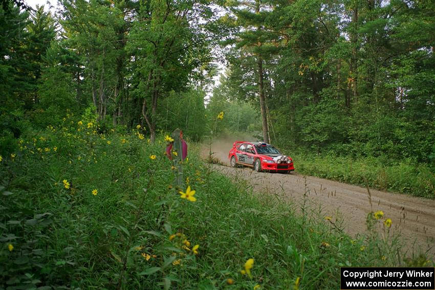 George Plsek / Danny Persein Mitsubishi Lancer WRC on SS6, Thorpe Tower II.