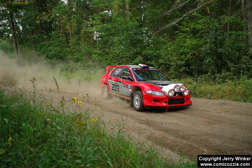 George Plsek / Danny Persein Mitsubishi Lancer WRC on SS6, Thorpe Tower II.