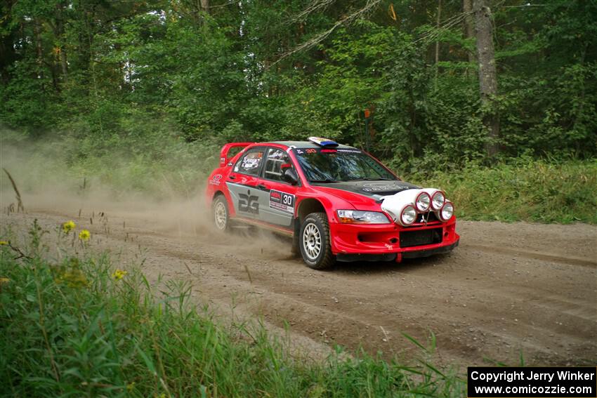 George Plsek / Danny Persein Mitsubishi Lancer WRC on SS6, Thorpe Tower II.