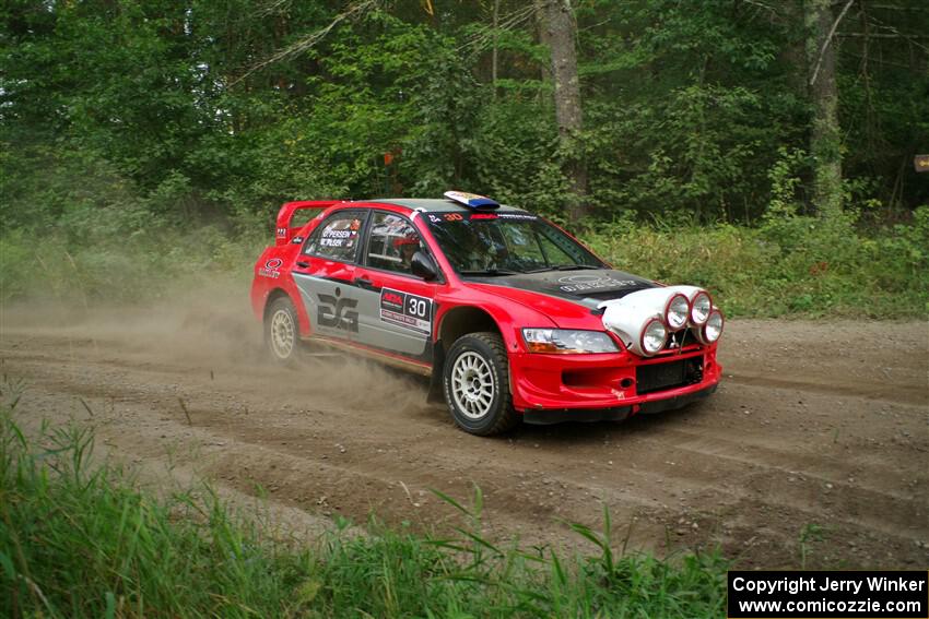 George Plsek / Danny Persein Mitsubishi Lancer WRC on SS6, Thorpe Tower II.