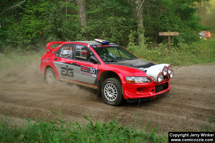 George Plsek / Danny Persein Mitsubishi Lancer WRC on SS6, Thorpe Tower II.