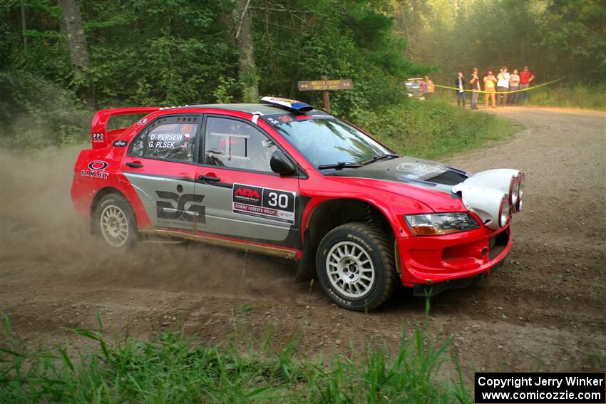 George Plsek / Danny Persein Mitsubishi Lancer WRC on SS6, Thorpe Tower II.