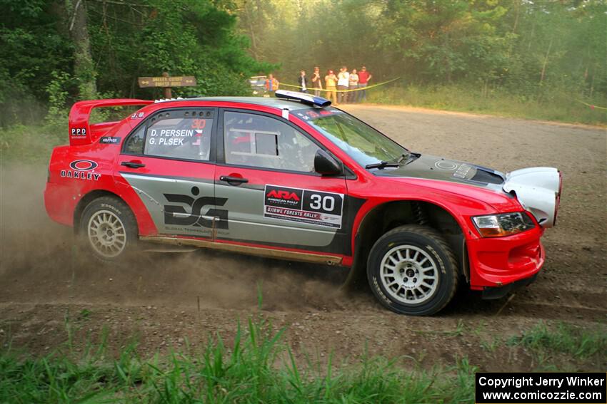 George Plsek / Danny Persein Mitsubishi Lancer WRC on SS6, Thorpe Tower II.