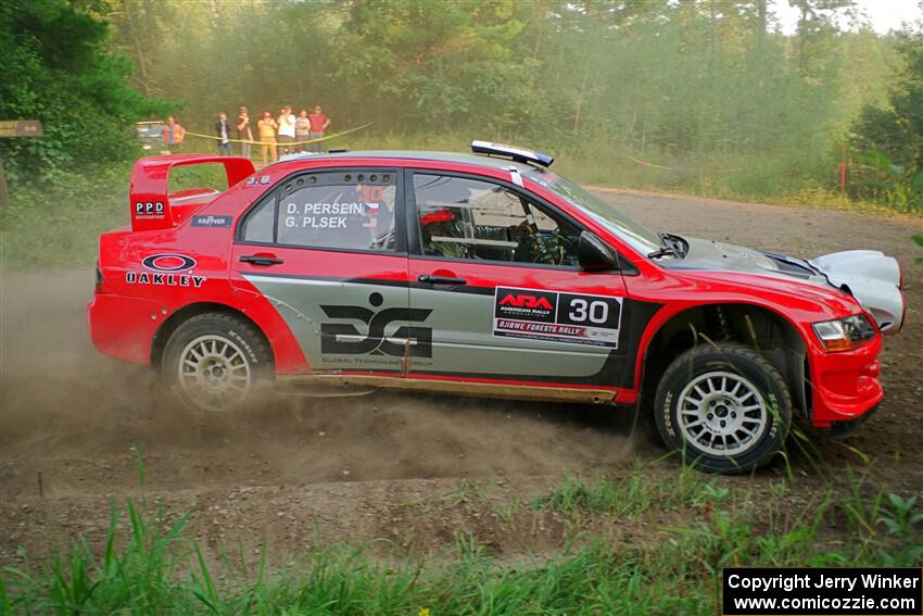 George Plsek / Danny Persein Mitsubishi Lancer WRC on SS6, Thorpe Tower II.