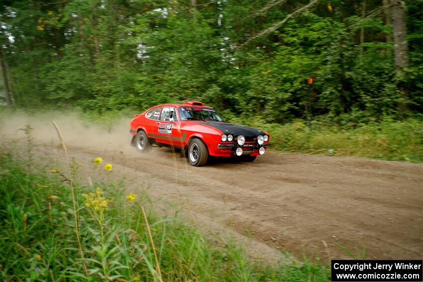 Mike Hurst / Randall Short Ford Capri on SS6, Thorpe Tower II.