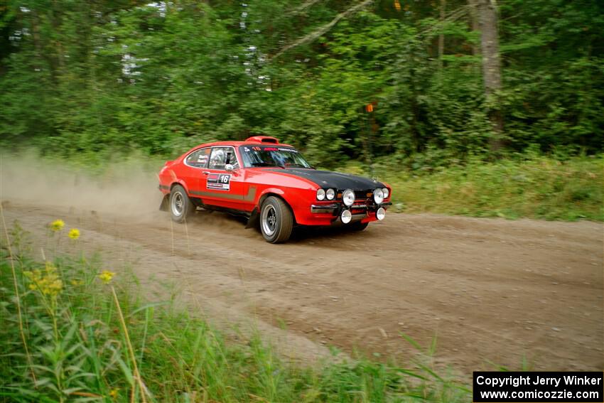 Mike Hurst / Randall Short Ford Capri on SS6, Thorpe Tower II.