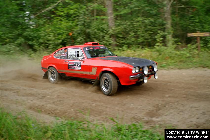 Mike Hurst / Randall Short Ford Capri on SS6, Thorpe Tower II.