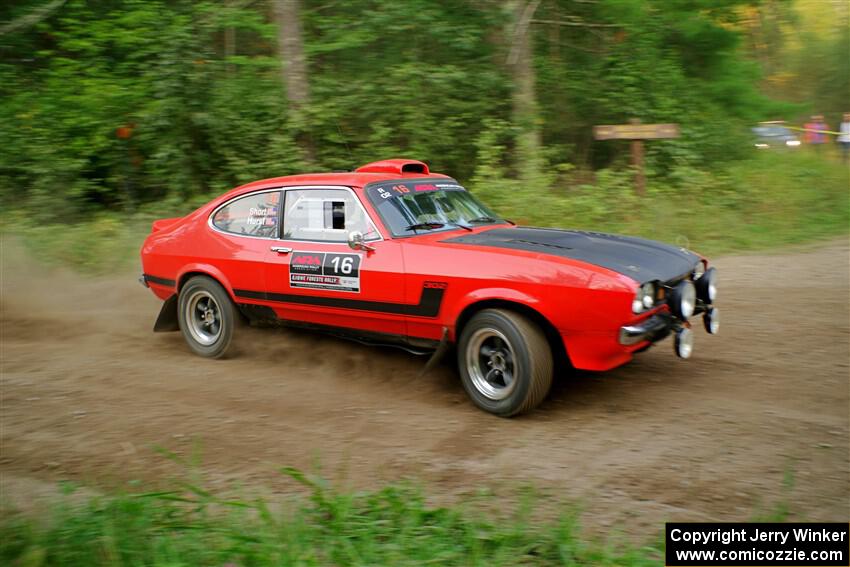 Mike Hurst / Randall Short Ford Capri on SS6, Thorpe Tower II.