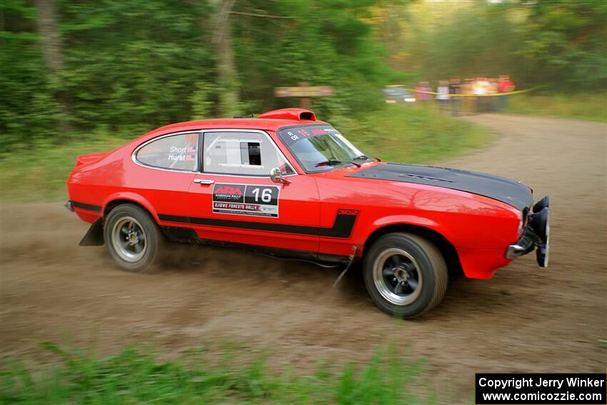 Mike Hurst / Randall Short Ford Capri on SS6, Thorpe Tower II.