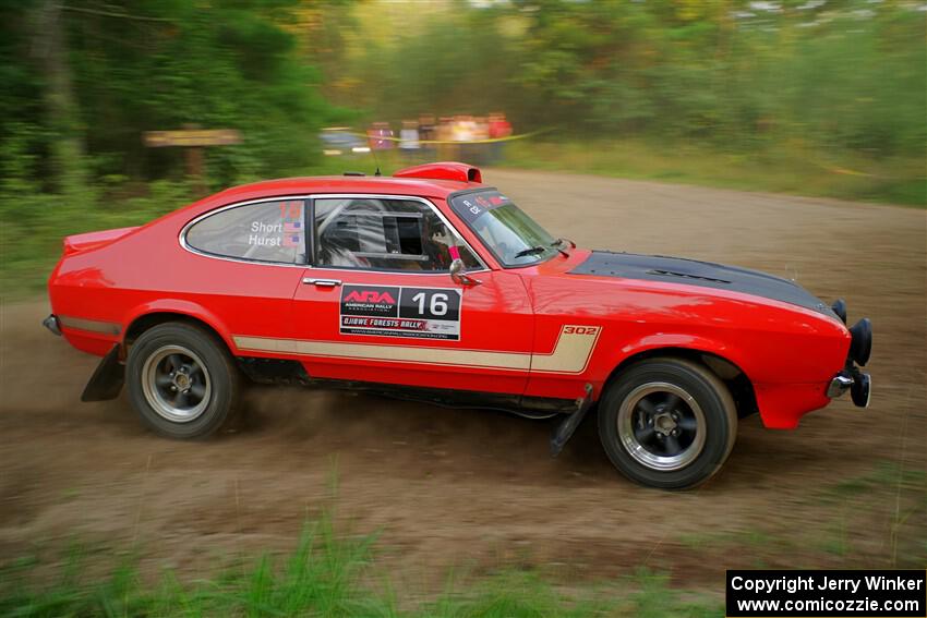 Mike Hurst / Randall Short Ford Capri on SS6, Thorpe Tower II.