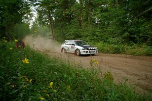 Aidan Hicks / John Hicks Subaru Impreza Wagon on SS6, Thorpe Tower II.