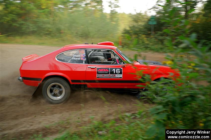 Mike Hurst / Randall Short Ford Capri on SS6, Thorpe Tower II.