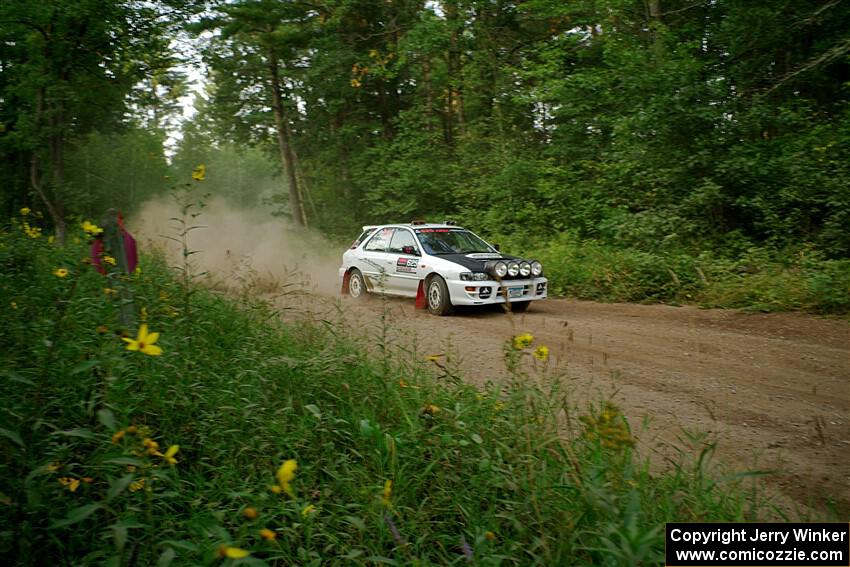 Aidan Hicks / John Hicks Subaru Impreza Wagon on SS6, Thorpe Tower II.