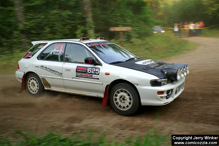 Aidan Hicks / John Hicks Subaru Impreza Wagon on SS6, Thorpe Tower II.