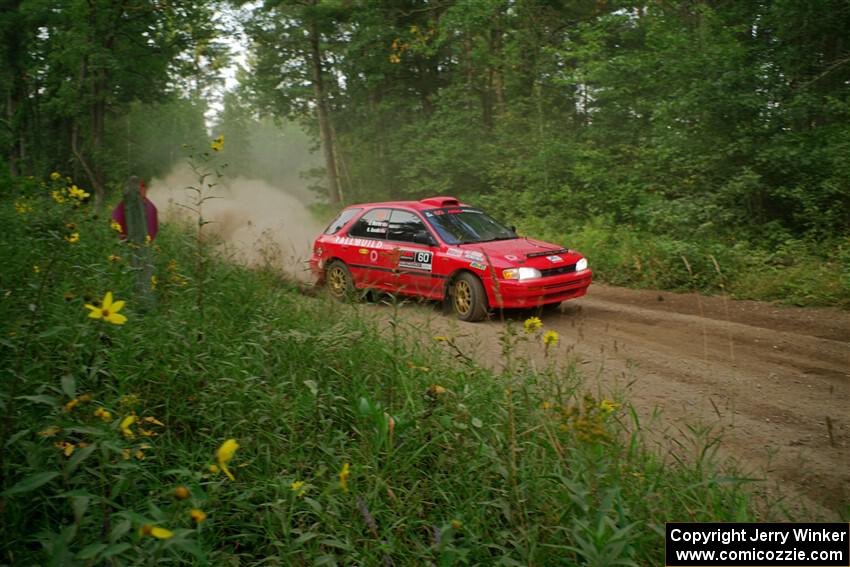 Krishna Gandhi / Jake Baxter Subaru Impreza Wagon on SS6, Thorpe Tower II.