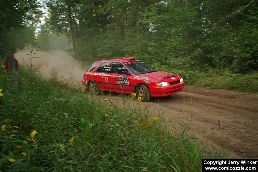 Krishna Gandhi / Jake Baxter Subaru Impreza Wagon on SS6, Thorpe Tower II.