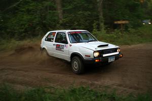 Josh Nykanen / Charlotte Himes VW GTI on SS6, Thorpe Tower II.