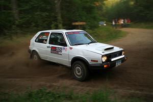 Josh Nykanen / Charlotte Himes VW GTI on SS6, Thorpe Tower II.