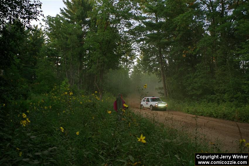 Josh Nykanen / Charlotte Himes VW GTI on SS6, Thorpe Tower II.