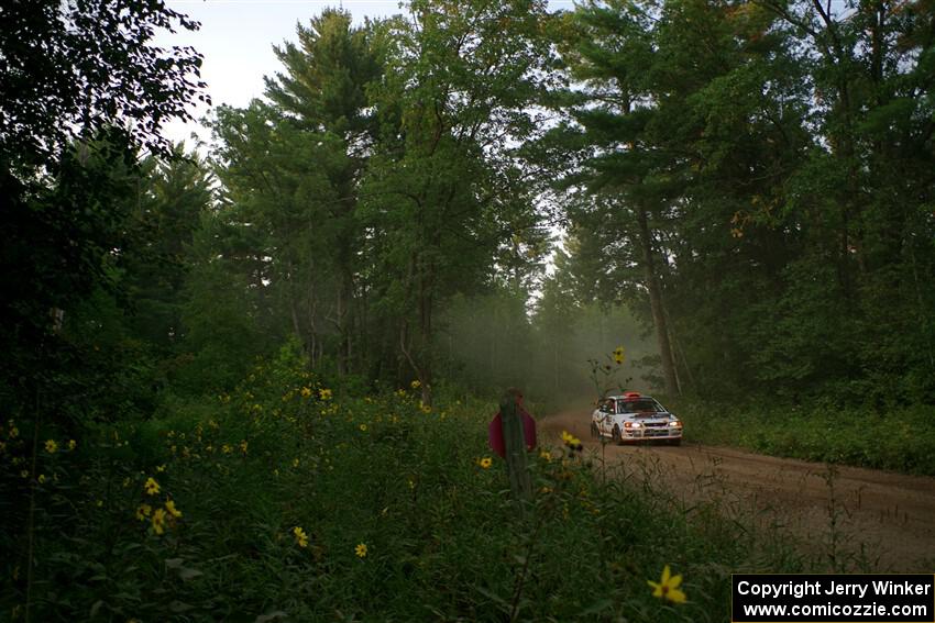 Richard Donovan / Greg Donovan Subaru Impreza on SS6, Thorpe Tower II.