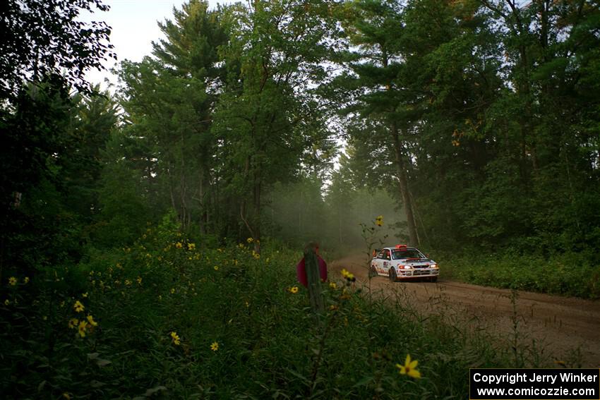 Richard Donovan / Greg Donovan Subaru Impreza on SS6, Thorpe Tower II.