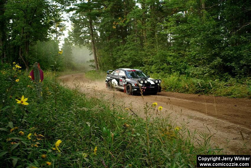 Peter Farrow / Ian Nelson Subaru WRX on SS6, Thorpe Tower II.