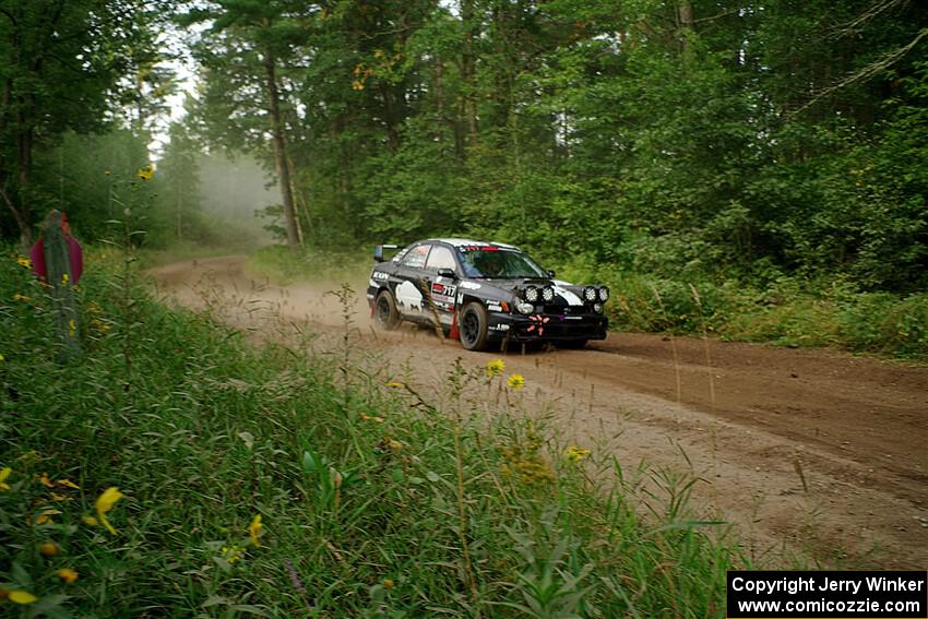 Peter Farrow / Ian Nelson Subaru WRX on SS6, Thorpe Tower II.