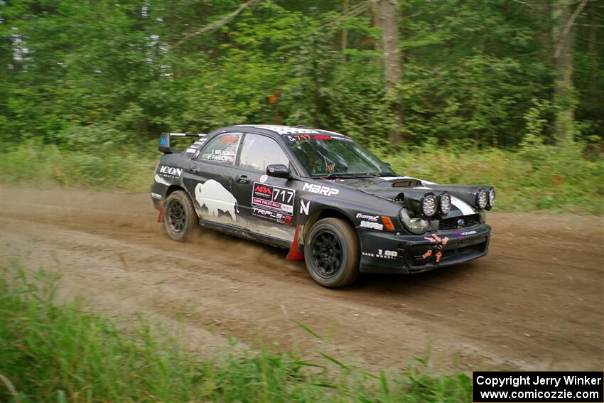 Peter Farrow / Ian Nelson Subaru WRX on SS6, Thorpe Tower II.