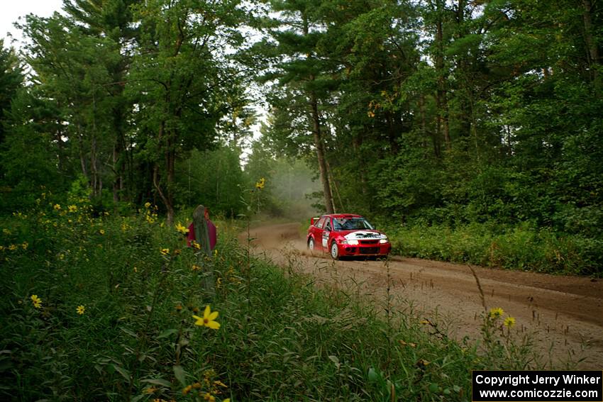 Tyler Witte / Cindi Carlson Mitsubishi Lancer Evo IV on SS6, Thorpe Tower II.