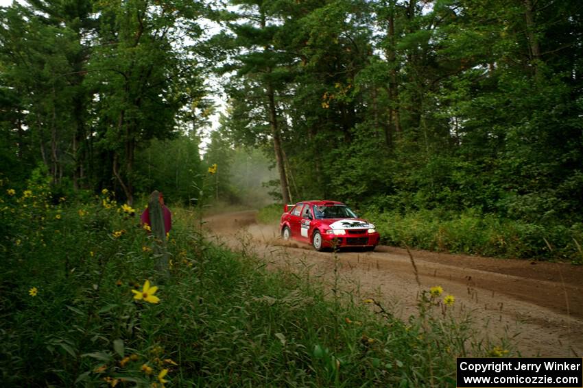 Tyler Witte / Cindi Carlson Mitsubishi Lancer Evo IV on SS6, Thorpe Tower II.