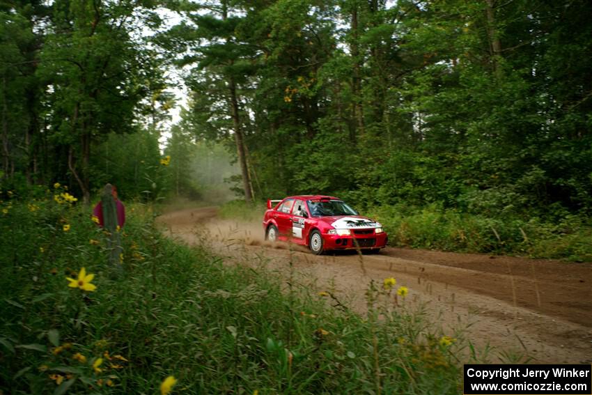 Tyler Witte / Cindi Carlson Mitsubishi Lancer Evo IV on SS6, Thorpe Tower II.