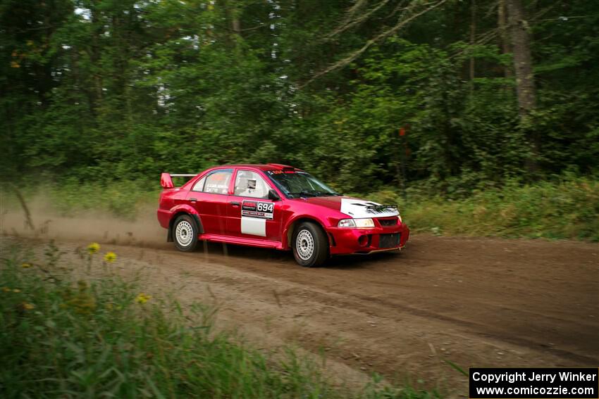 Tyler Witte / Cindi Carlson Mitsubishi Lancer Evo IV on SS6, Thorpe Tower II.