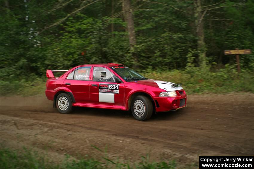 Tyler Witte / Cindi Carlson Mitsubishi Lancer Evo IV on SS6, Thorpe Tower II.