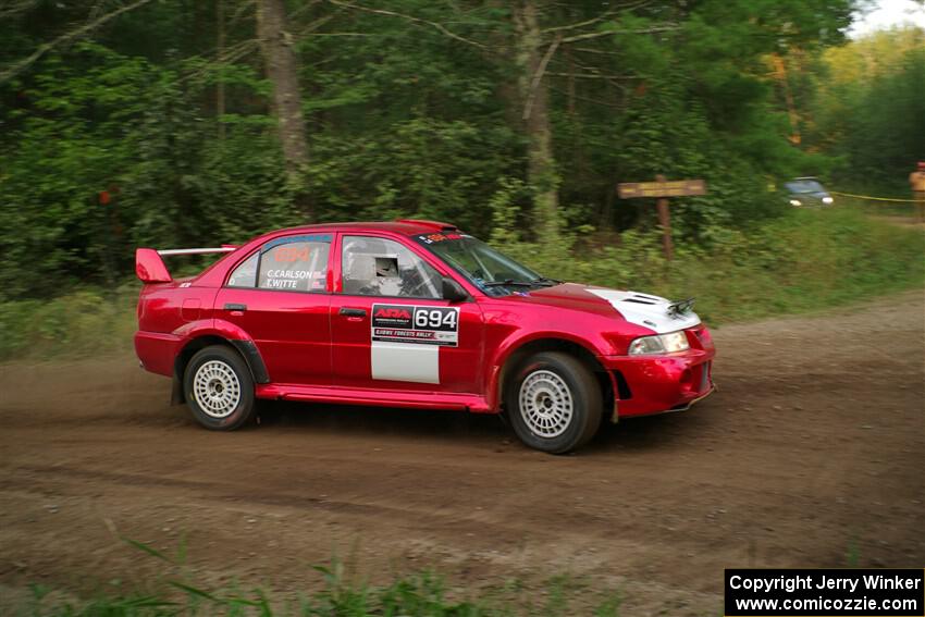 Tyler Witte / Cindi Carlson Mitsubishi Lancer Evo IV on SS6, Thorpe Tower II.