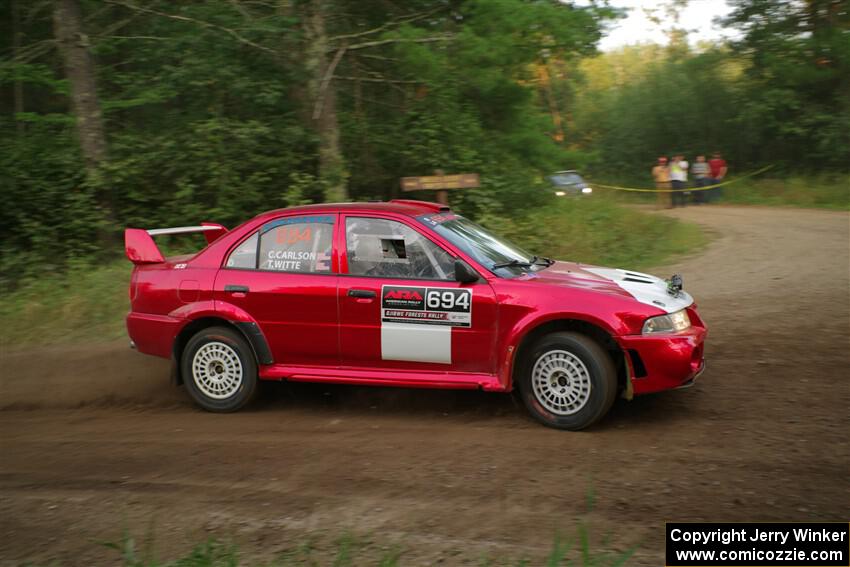 Tyler Witte / Cindi Carlson Mitsubishi Lancer Evo IV on SS6, Thorpe Tower II.