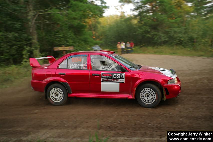 Tyler Witte / Cindi Carlson Mitsubishi Lancer Evo IV on SS6, Thorpe Tower II.