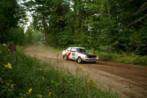 Erich Hopf / Calvin Gehlhausen Dodge Colt on SS6, Thorpe Tower II.