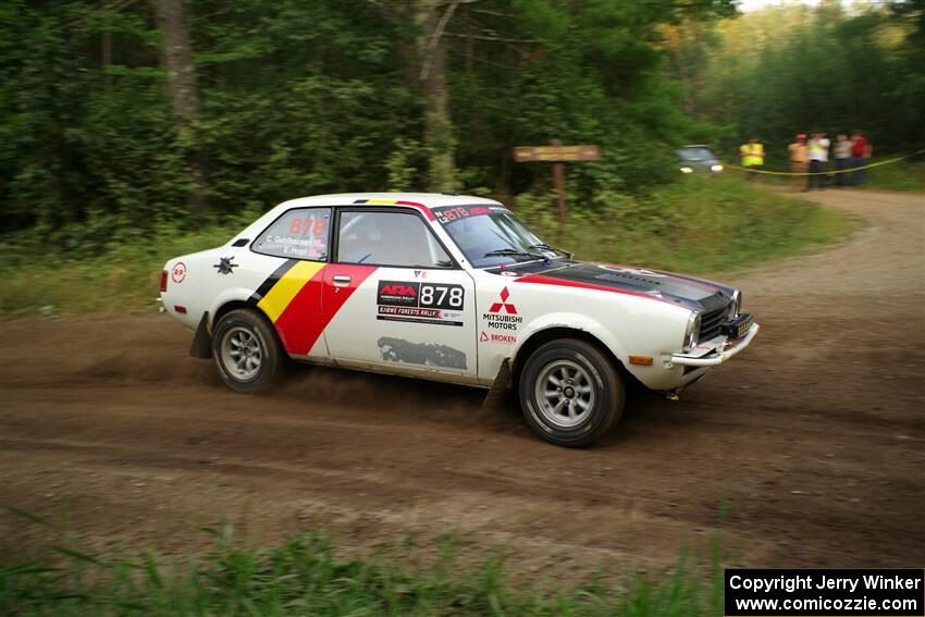 Erich Hopf / Calvin Gehlhausen Dodge Colt on SS6, Thorpe Tower II.