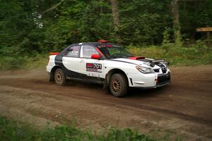 Jason Cook / Maggie Tu Subaru WRX on SS6, Thorpe Tower II.