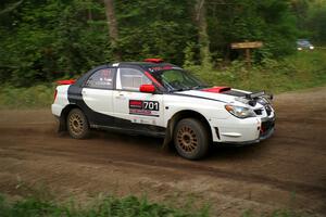 Jason Cook / Maggie Tu Subaru WRX on SS6, Thorpe Tower II.