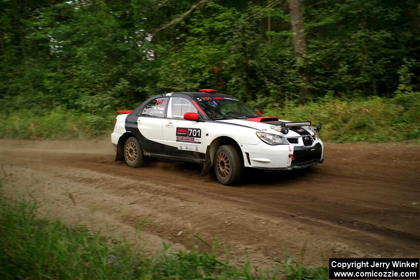 Jason Cook / Maggie Tu Subaru WRX on SS6, Thorpe Tower II.