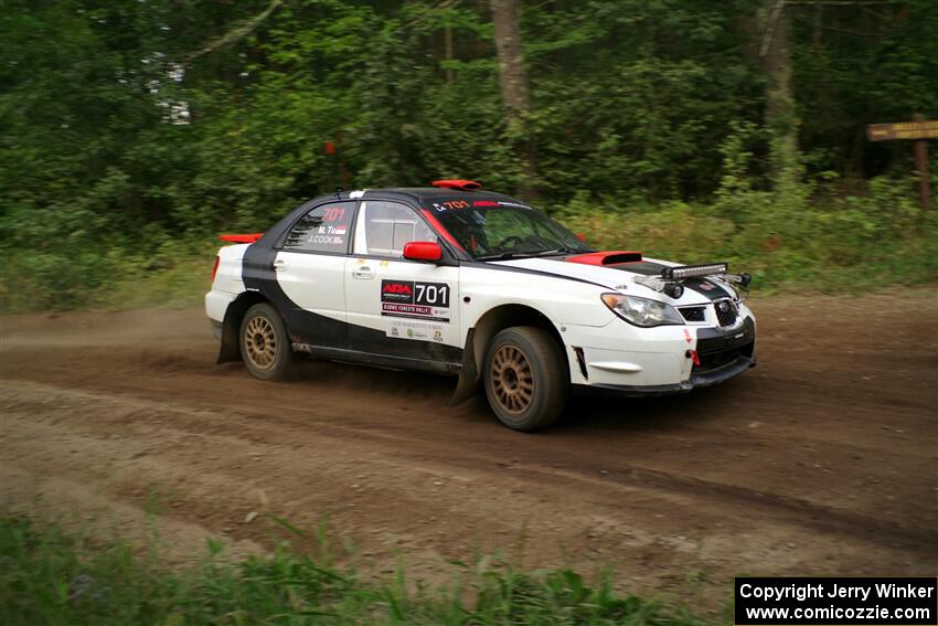 Jason Cook / Maggie Tu Subaru WRX on SS6, Thorpe Tower II.