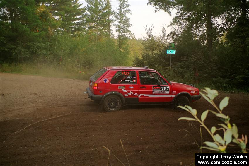 Nino Ortega / Boyd Smith VW GTI on SS6, Thorpe Tower II.