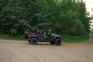 A Jeep Wrangler sweeps SS7, Refuge II.