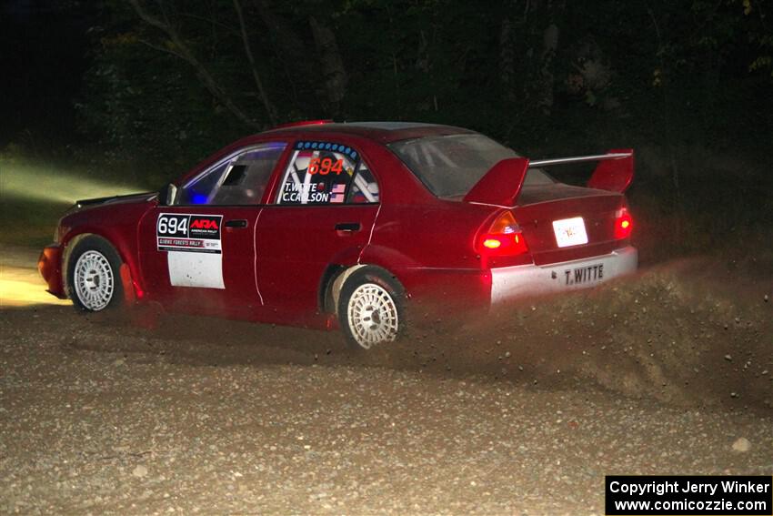 Tyler Witte / Cindi Carlson Mitsubishi Lancer Evo IV on SS9, Steamboat II.