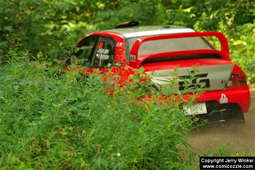 George Plsek / Danny Persein Mitsubishi Lancer WRC on SS10, Otterkill I.