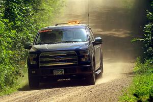 A Ford F-150 pickup sweeps SS13, Anchor-Mattson I.