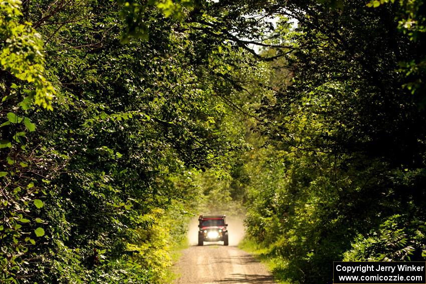 A Jeep Wrangler sweeps SS13, Anchor-Mattson I.