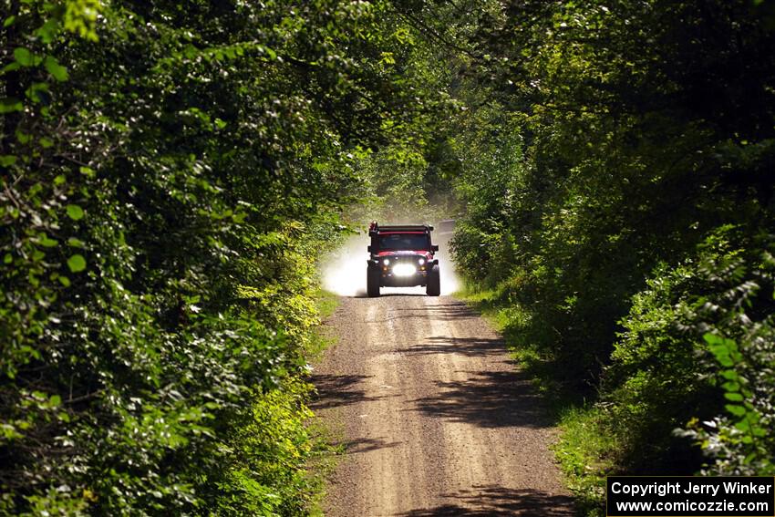 A Jeep Wrangler sweeps SS13, Anchor-Mattson I.